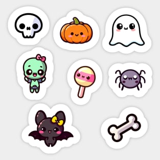 Kawaii Spooky Halloween Themed Pack Set Collection Sticker